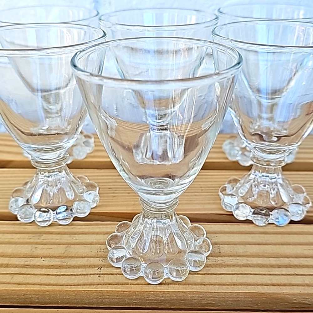 6 vintage Anchor Hocking Berwick Boopie Liquor Cocktail Shot Glasses
